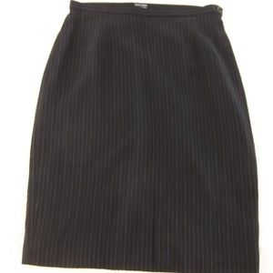 Giorgio Armani Black Pin Stripe Skirt Size 10